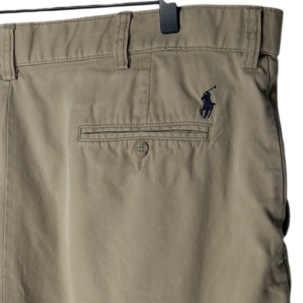 Polo Ralph Lauren Cotton Twill Chino Flat Front Prospect Shorts Khaki Tan Sz 38 - Picture 5 of 8